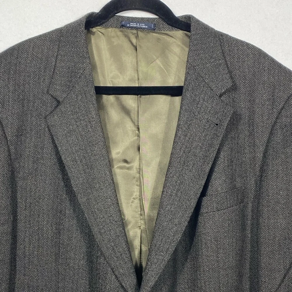Austin Reed London Men’s Brown/Black Wool Herringbone Blazer size 48 Regular